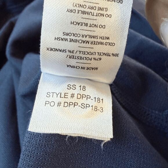 Rhone Men's Short Sleeve Performance Delta Pique Polo Shirt Navy Blue Medium - Picture 6 of 10